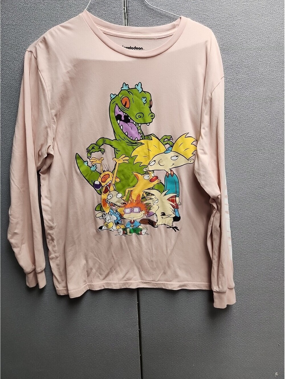 Women's XL Nickelodeon Pink Graphic Print Rugrats Long Sleeve T- Shirt